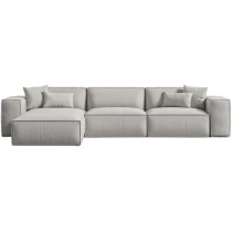 Ripple Furniture L-Shape Modern Style Luxury Home Couch (Right, White)