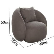 Raj Furniture Nordic Style Cloud Relax Sofa Stretch Living Room Minimalist Armchair Modern Couch Modular White Reading Canape Salon Home Furniture, Grey