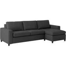 Raj Furniture Rhs 4 Seater L Shape Sofa Set For Living Room, Black