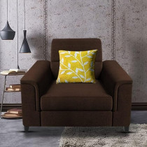 Single Seater Sofa For Living Room, Brown