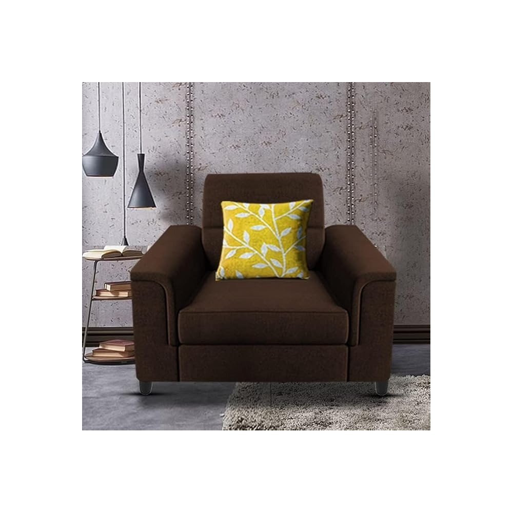 Single Seater Sofa For Living Room, Brown