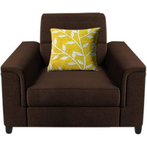 Single Seater Sofa For Living Room, Brown