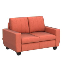 Raj Furniture Modern 2 Seater Fabric Sofa, Ember Orange