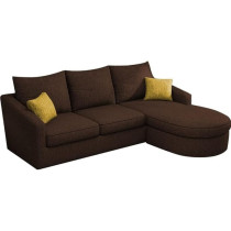 Raj Furniture Eleganceedge 4-Seater Sofa Set For Living Room, Brown