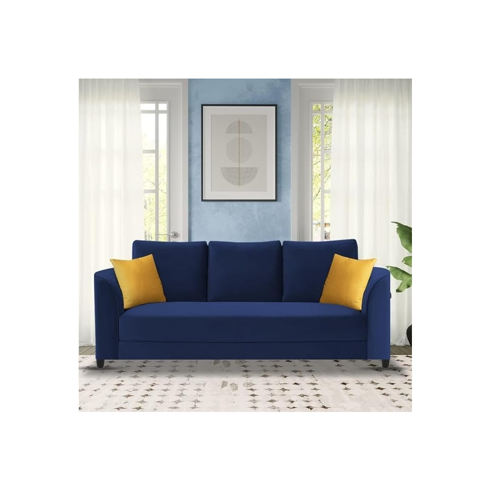 Raj Furniture Modern Elegance 3-Seater Sofa Set, Blue
