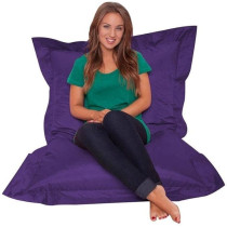 Raj Furniture Rectangle Floating Waterproof Cushion Indoor And Outdoor Big Bean Bag, Purple