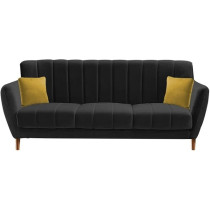 Raj Furniture 3 Seater Sofa Set For Living Room, Black