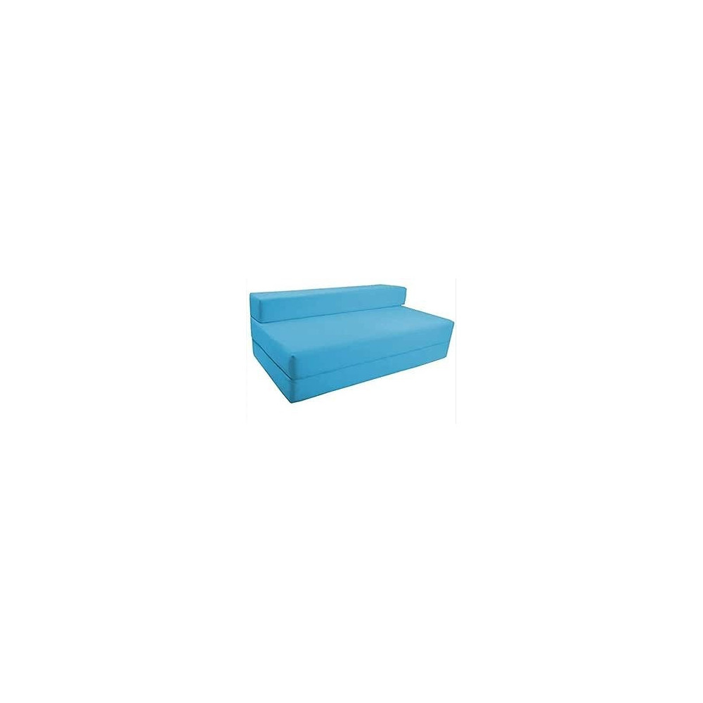 Raj Furniture Zena 3-Seater Sofa, Fold Out Bed, Z Sofa Cum Bed, Queen Blue