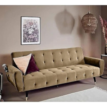 Raj Furniture 2 In 1 Upholstered Flip Sofa Bed, Beige