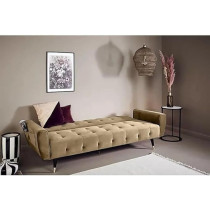Raj Furniture 2 In 1 Upholstered Flip Sofa Bed, Beige