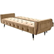 Raj Furniture 2 In 1 Upholstered Flip Sofa Bed, Beige