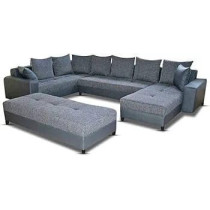 Raj Furniture 8 Seater L Shape Sofa Set For Living Room, Grey