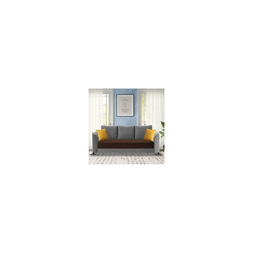 Raj Furniture Modern Elegance 3-Seater Sofa Set, Brown Grey