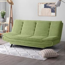 Ripple Furniture Foldable 3 Seater Sofa Cum, Lime Green
