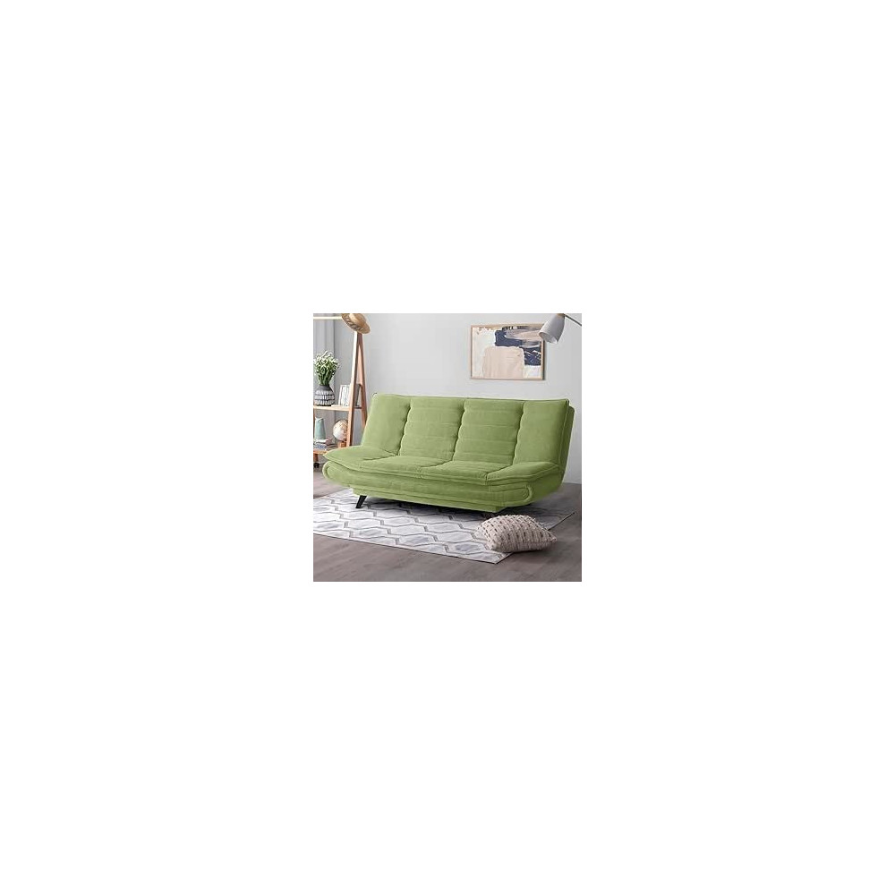 Ripple Furniture Foldable 3 Seater Sofa Cum, Lime Green
