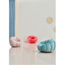 Ripple Furniture Sofa Chair Indoor Pumpkin Shaped Fabric Modern Style Living Room Furniture Lounge Chair, Pink