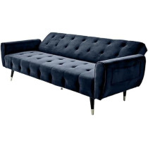 Raj Furniture 2 In 1 Upholstered Flip Sofa Bed, Dark Blue