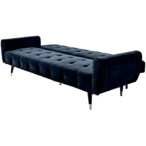 Raj Furniture 2 In 1 Upholstered Flip Sofa Bed, Dark Blue