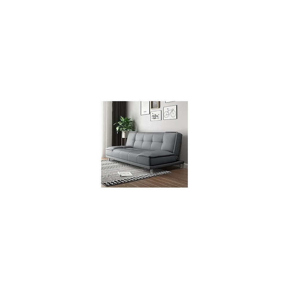 Raj Furniture Elegant Folding Sofa Cum Bed For Living Rooms And Apartments, Light Grey