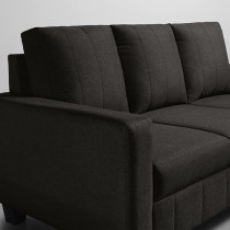 Raj Furniture Modern Fabric Sofa, 3+1+1 Seater, Woody Brown