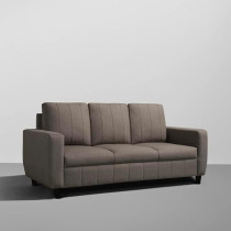 Raj Furniture 3 Seater Modern Fabric Sofa, Pebble Brown