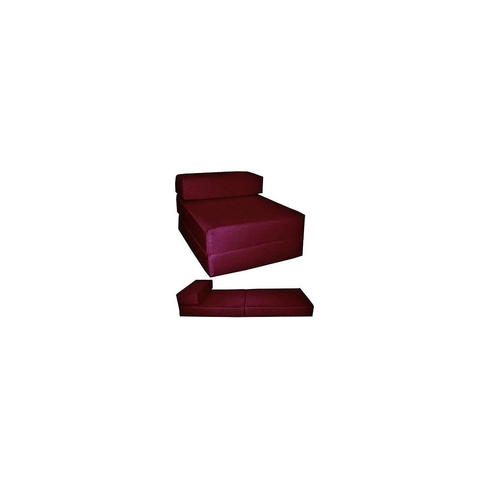 Zena Black Stallion Single, Fold Out, Z Sofa Cum Bed, Burgundy