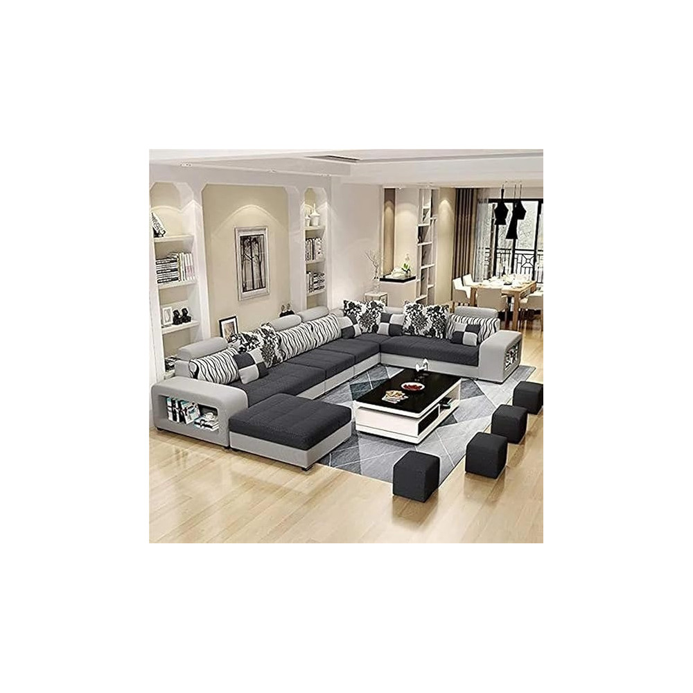 Ripple Furniture Apartment And Living Room Corner Sofa Set, Grey