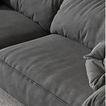 Ripple Furniture Luxurious Plush Couch, Grey, 3-Seater