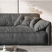 Ripple Furniture Luxurious Plush Couch, Grey, 3-Seater