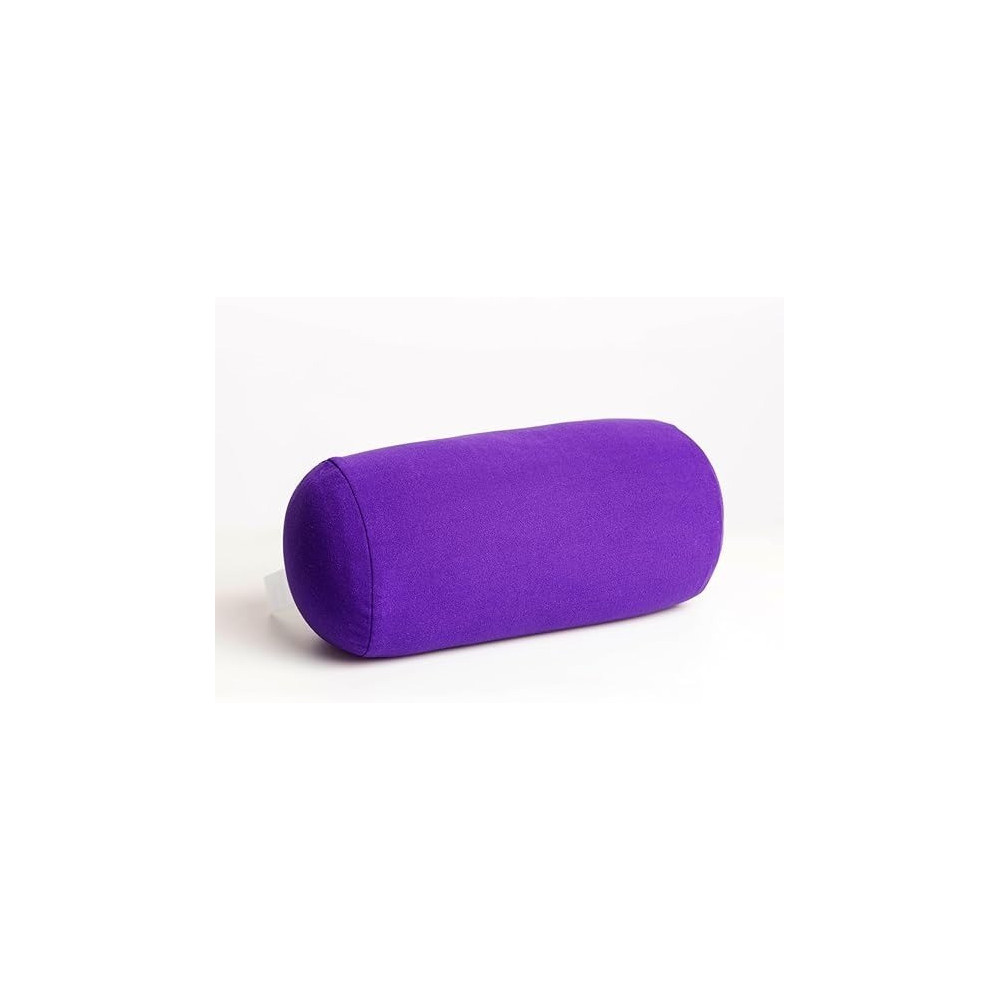 Cushie Pillows 7 Inches x 12 Inches Microbead Bolster Squishy/Flexible/Extremely Comfortable Roll Pillow, Purple