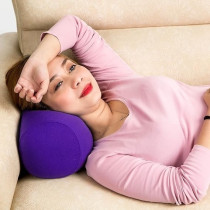 Cushie Pillows 7 Inches x 12 Inches Microbead Bolster Squishy/Flexible/Extremely Comfortable Roll Pillow, Purple