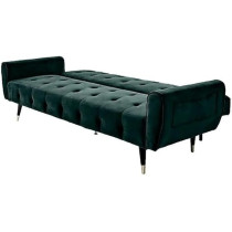 Raj Furniture 2 In 1 Upholstered Flip Sofa Bed, Dark Green