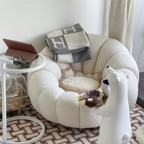 Raj Furniture Masme Dorm Chair Sofa Pumpkin Chair Bedroom Single Back Balcony, Beige