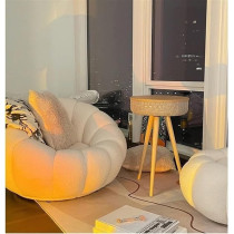 Raj Furniture Masme Dorm Chair Sofa Pumpkin Chair Bedroom Single Back Balcony, Beige