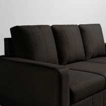 Raj Furniture 3 Seater Modern Fabric Sofa, Woody Brown