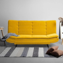 Ripple Furniture Foldable 3 Seater Sofa Cum, Yellow