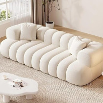 Raj Furniture Modern Living Room Sofa, White