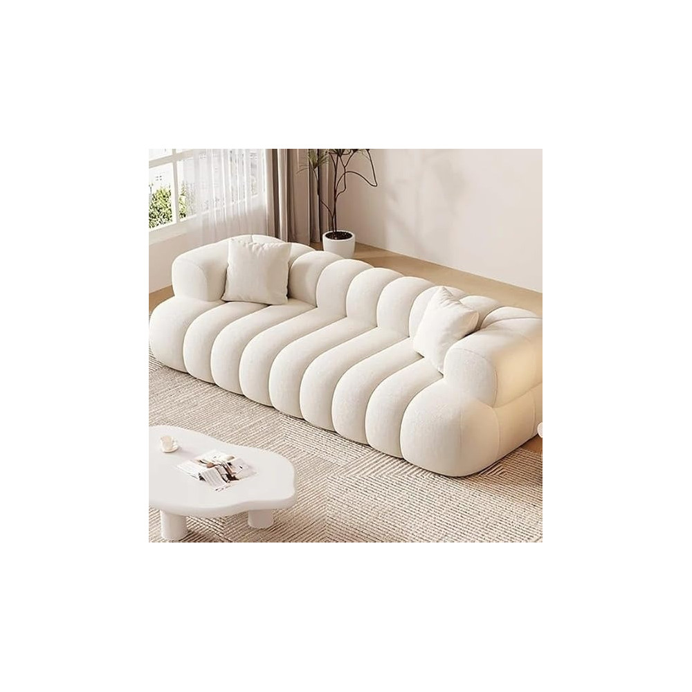 Raj Furniture Modern Living Room Sofa, White