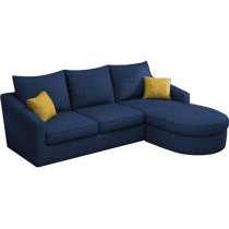 Raj Furniture Elegance Edge 4-Seater Sofa Set For Living Room, Blue