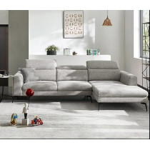 Ripple Furniture Push Back Italian Sofa Set, Grey