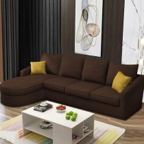 Ripple Furniture Sumptuous Serenity The Round Lounger L-Shape 6 Seater Sofa Set For Your Living Room, LHS, Brown