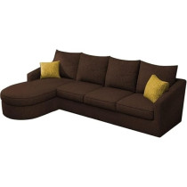 Ripple Furniture Sumptuous Serenity The Round Lounger L-Shape 6 Seater Sofa Set For Your Living Room, LHS, Brown