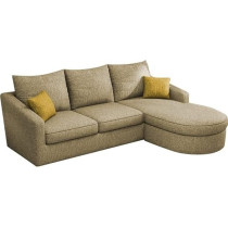 Raj Furniture Elegance Edge 4-Seater Sofa Set For Living Room, Cream