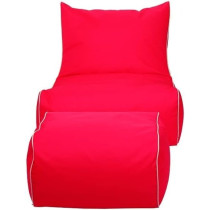 Raj Furniture Filing Cool Waterproof Outdoor Sun Lounge Beach Bean Bag Chairs, Red