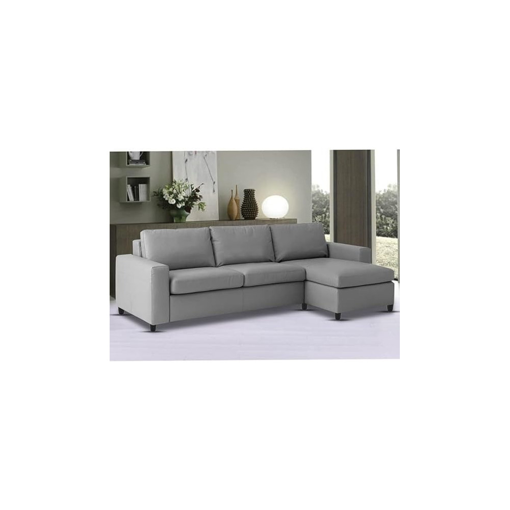 Raj Furniture RHS 4 Seater L Shape Sofa Set For Living Room, Grey