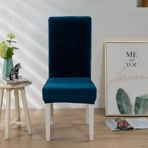 Raj Furniture Velvet Dining Chair Cover Set Of 2, Dark Blue
