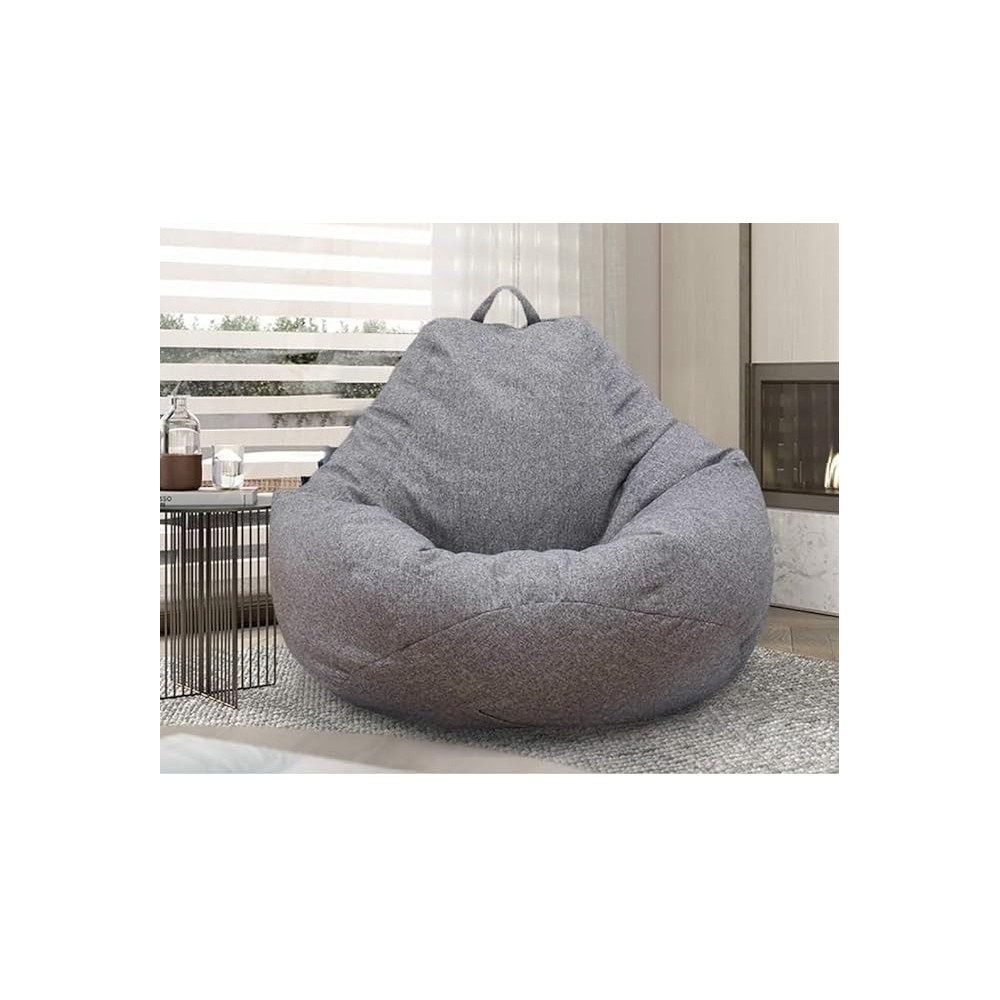 Raj Furniture Sofa Lazy Lounger Seat Bean Bag Cover, Dark Grey