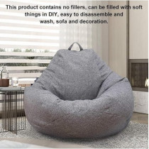 Raj Furniture Sofa Lazy  Lounger Seat Bean Bag Cover, Dark Grey
