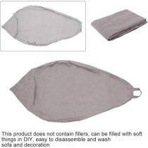 Raj Furniture Sofa Lazy  Lounger Seat Bean Bag Cover, Dark Grey