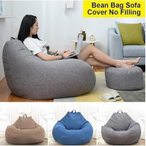 Raj Furniture Sofa Lazy  Lounger Seat Bean Bag Cover, Dark Grey